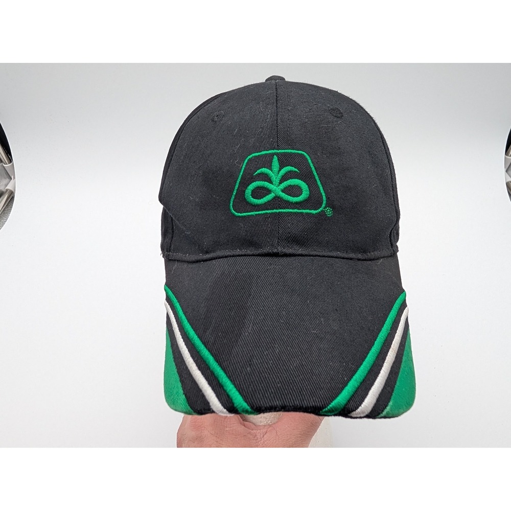 Pioneer Hi-Bred Seed Corn Hat K-Products Black Green Adjustable Baseball Cap